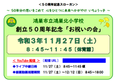 お祝いの会のお知らせ